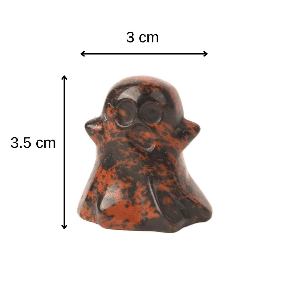 Figurina 3.5 cm in forma de fantoma din piatra semipretioasa Obsidian, sculptata manual