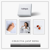Inelul curajului - Dublu Jasp rosu pentru forta interioara si vitalitate