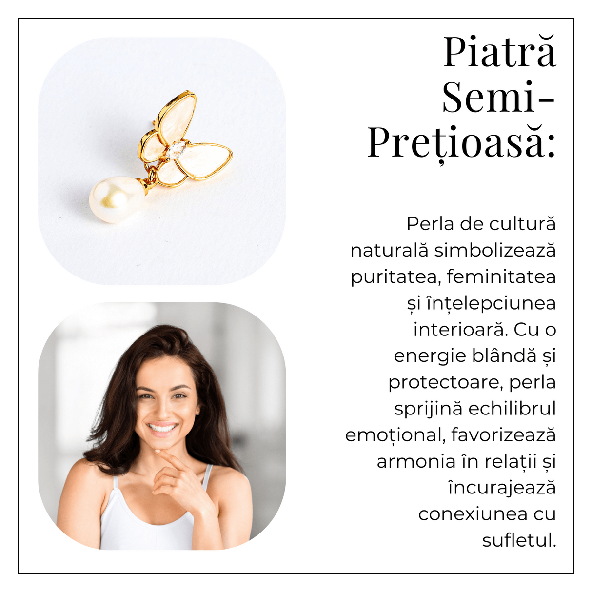 Eleganta delicata - Cercei fluturi si perle