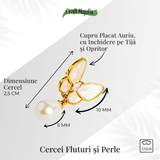 Eleganta delicata - Cercei fluturi si perle