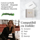 Eleganta si Stralucire - Cercei Stea din Cupru cu Perla Naturala
