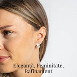 Eleganta si Stralucire - Cercei Stea din Cupru cu Perla Naturala