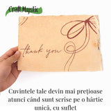 Hartie vintage din bumbac galben 22X29.5 cm– un spatiu delicat pentru cuvintele tale