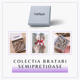 Bratara Boho cu Margele si Pietre Naturale, Compatibila Cureaua Apple Watch