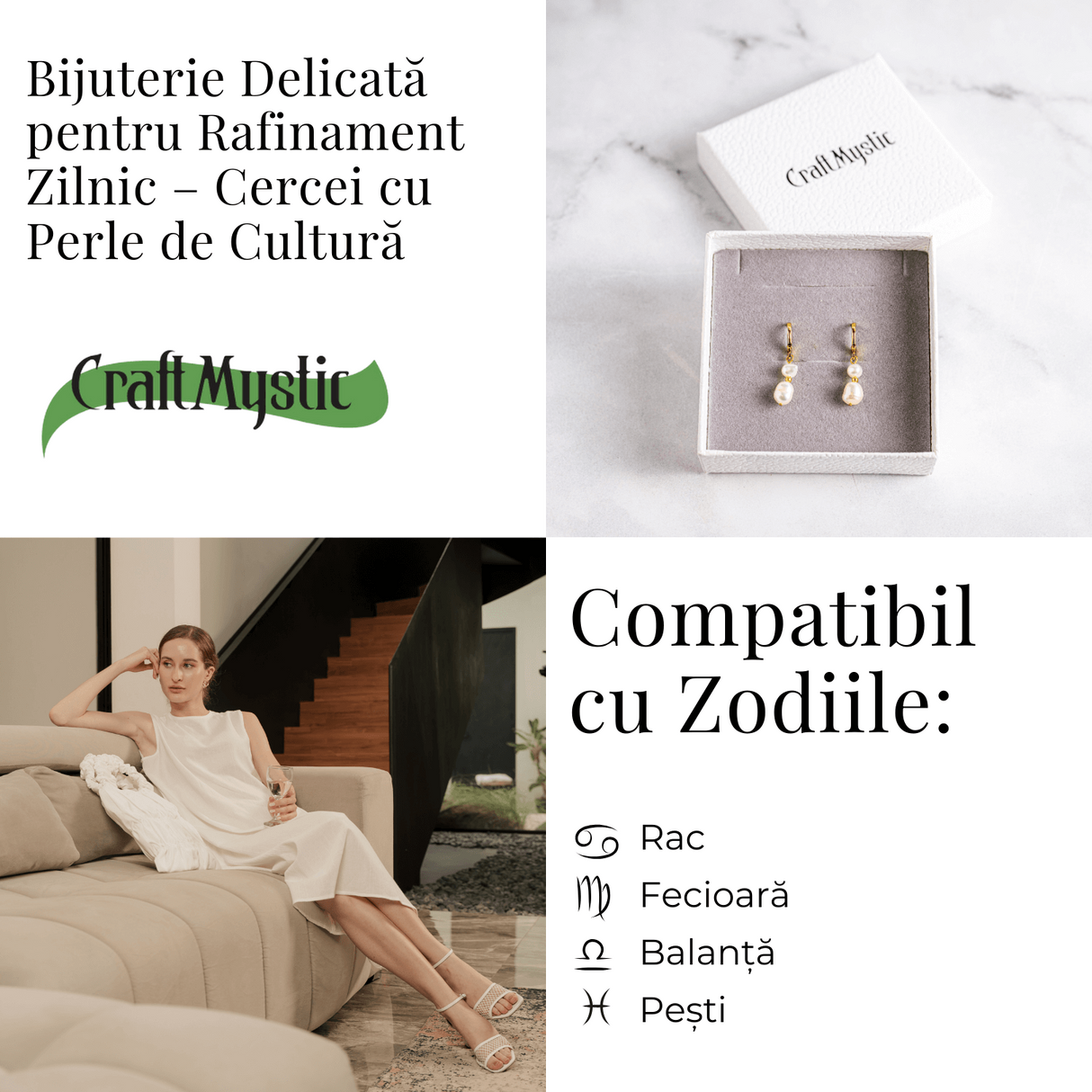 Bijuterie delicata pentru rafinament zilnic - Cercei tortita cu perle de cultura