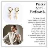 Bijuterie delicata pentru rafinament zilnic - Cercei tortita cu perle de cultura