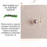 Inel argint 925 cu Ametrin natural - Claritate, armonie si eleganta