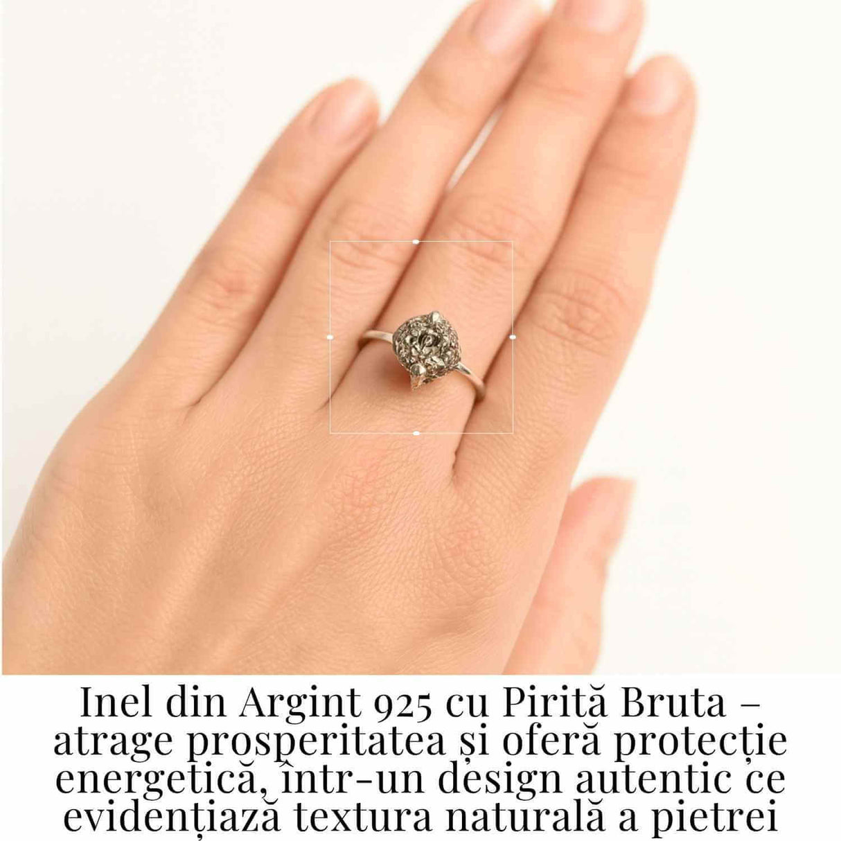 Inel Argint 925 cu Pirita Bruta - Protectie si Putere Interioara