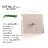 Inel Argint 925 cu Pirita Bruta - Protectie si Putere Interioara