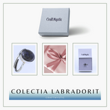 Inel Ajustabil Argintiu cu Labradorit natural oval, pentru protectie si intuitie