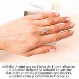 Inel din Argint 925 cu Topaz Albastru Fatetat - Claritate si Calm Interior