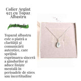 Claritate si Expresivitate - Colier Argint 925 cu Topaz Albastru fatetat Lacrima