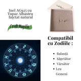 Inel din Argint 925 cu Topaz Albastru Fatetat - Claritate si Calm Interior