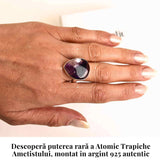 Inel argint 925 cu Atomic Trapiche Ametist lacrima - Claritate si Protectie Spirituala