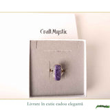 Inel Argint 925 cu Charoit Dreptunghi – Claritate Spirituala si Echilibru Interior