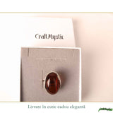 Inel Argint 925 cu Chihlimbar Cherry Oval – Eleganta Calda si Feminitate