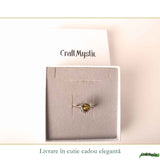 Inel Argint 925 cu Chihlimbar Verde si Soare – Energie Luminoasa si Echilibru