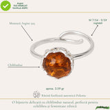 Inel Argint 925 cu Chihlimbar Coniac Rotund – Energie Calda si Eleganta Naturala