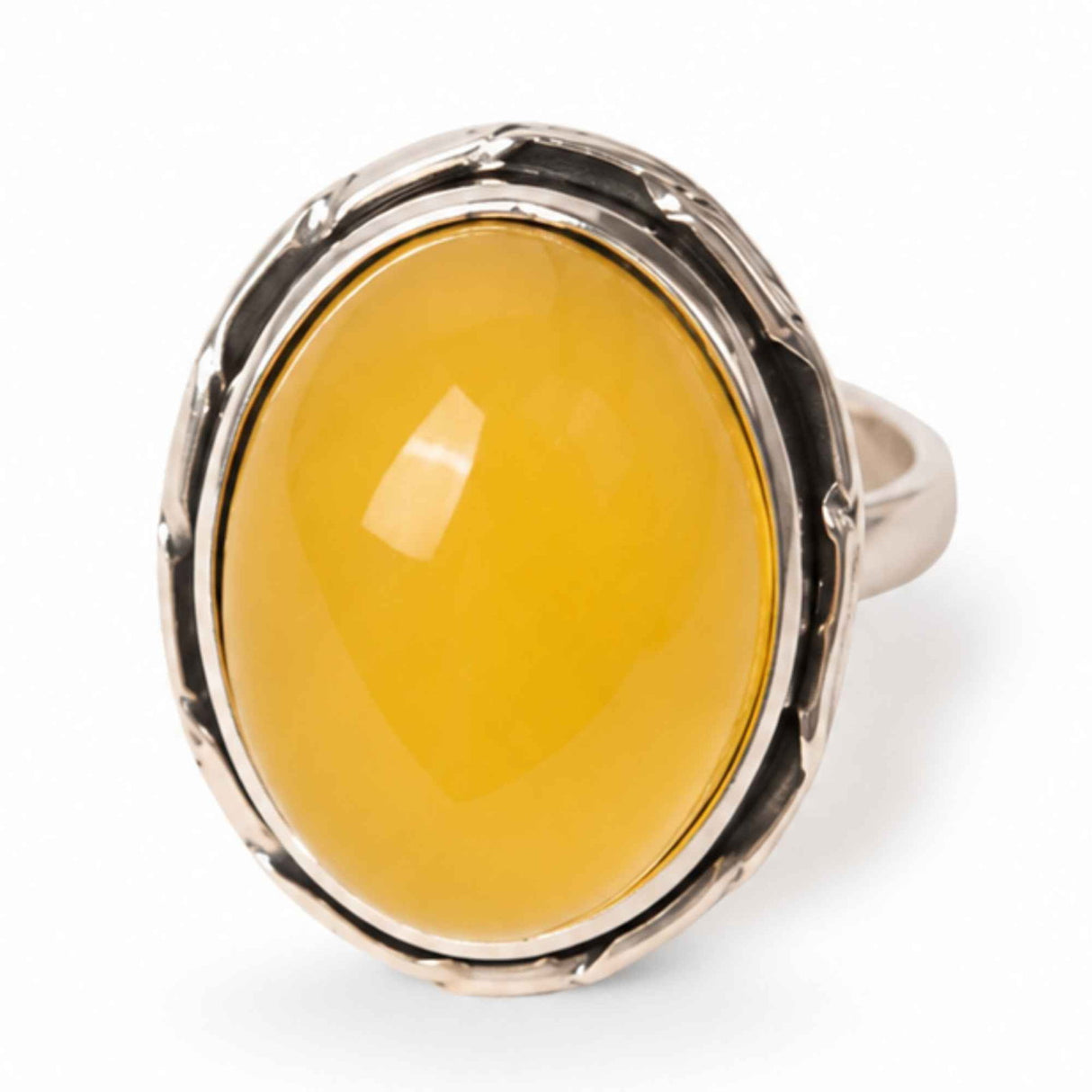Inel Argint 925 cu Chihlimbar Galben Oval – Caldura si Eleganta Naturala