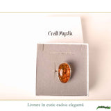 Inel Argint 925 cu Chihlimbar Coniac Oval – Eleganta Calda si Rafinament Natural