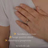 Inel argint 925 cu Citrin patrat fatetat – claritate si prosperitate zilnica