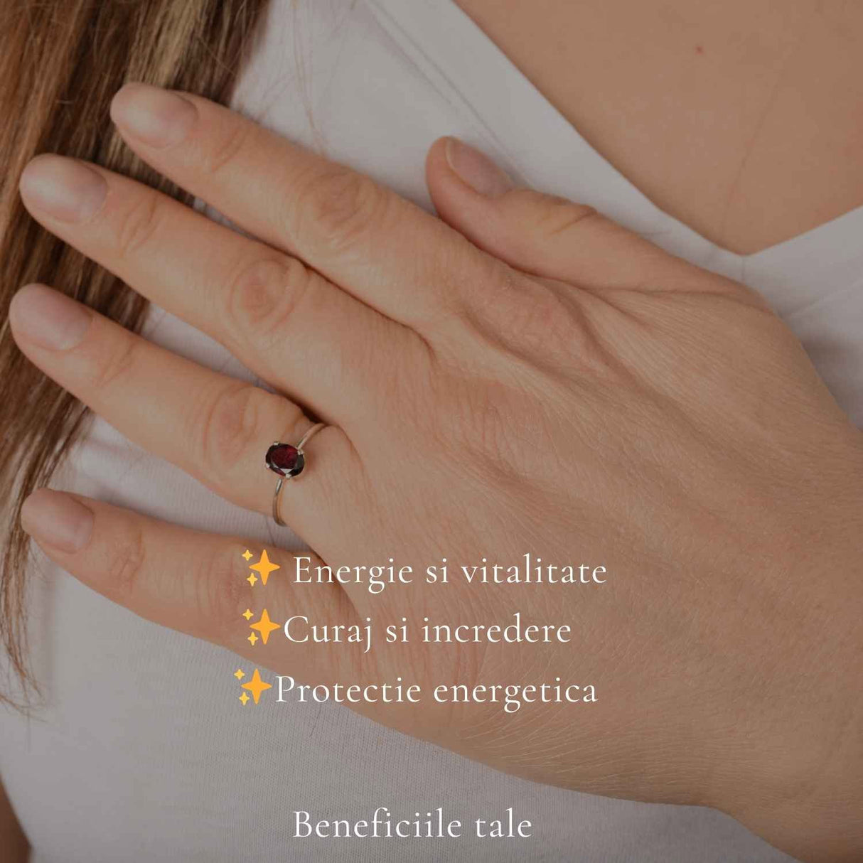 Inel Argint 925 cu Granat Oval – Energie, Incredere si Eleganta