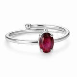 Inel Argint 925 cu Granat Oval – Energie, Incredere si Eleganta
