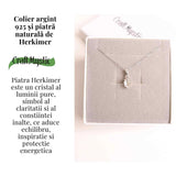 Colier Argint 925 cu Cristal Herkimer - Lumina Interioara si Claritate Divina