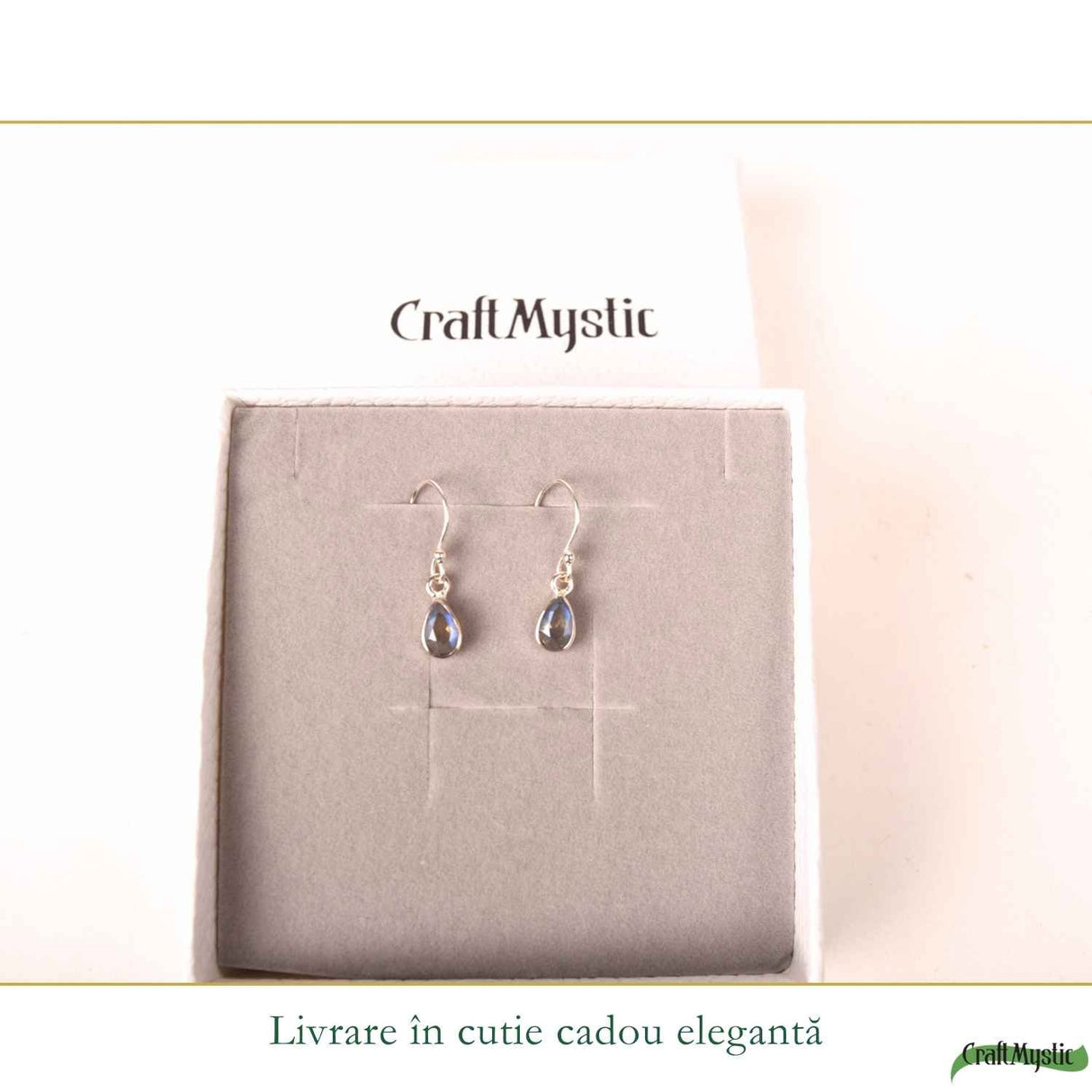 Cercei Labradorit fatetat forma de Lacrima si Argint 925 – Protectie si Intuitie