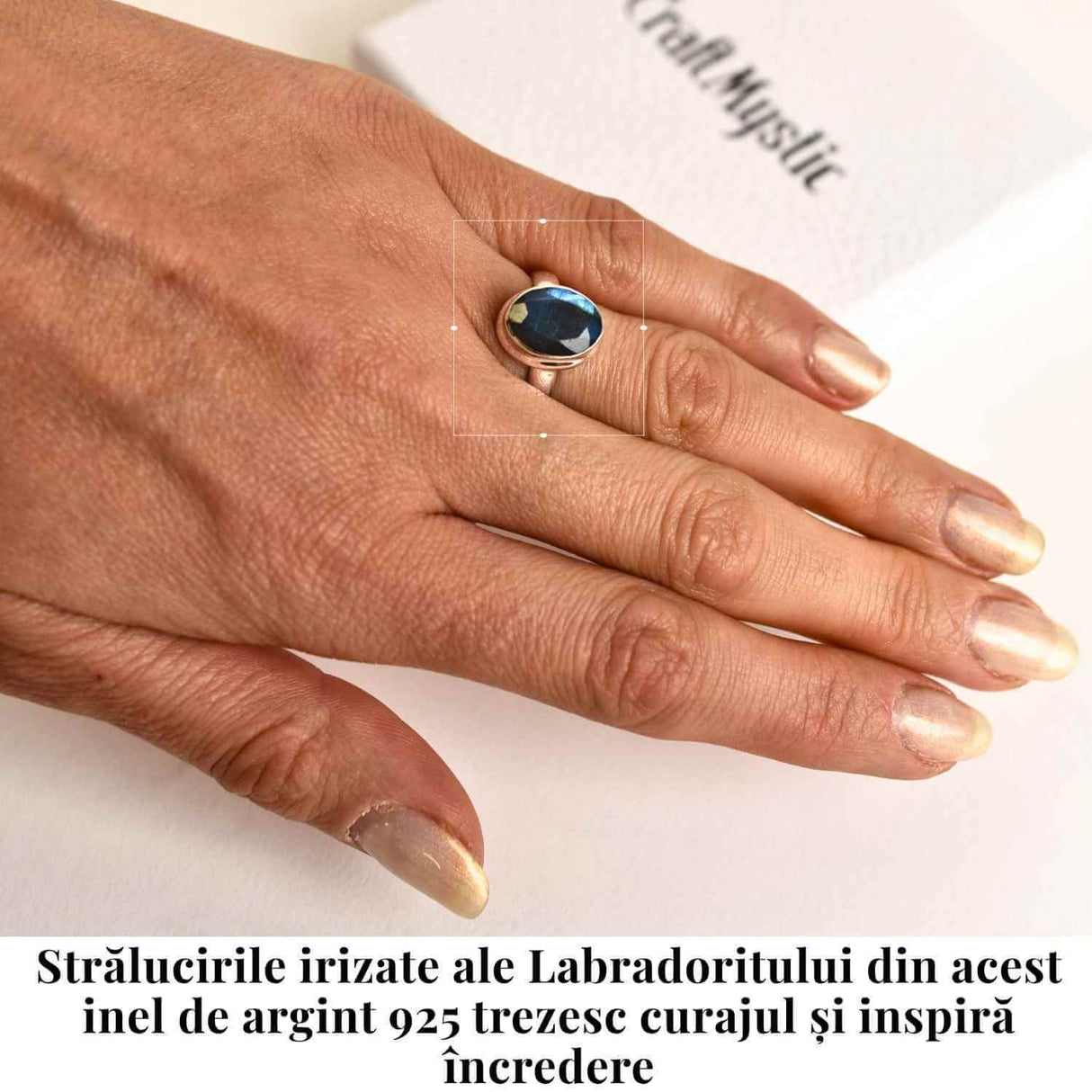 Inel argint 925 cu Labradorit fatetat oval - Lumina intuitiei interioare