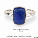 Inel argint 925 cu Lapis Lazuli dreptunghi – claritate si eleganta