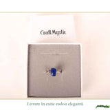 Inel argint 925 cu Lapis Lazuli dreptunghi – claritate si eleganta