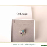 Inel Argint 925 cu Apatit, Ametist si Kianit Verde – Echilibru si Claritate