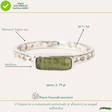 Inel Argint 925 cu Moldavit Brut Dreptunghiular – Claritate si Transformare