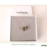 Inel Argint 925 cu Moldavit Autentic, M6/52 – Energie Puternica si Crestere Spirituala