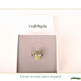 Inel argint 925 cu Moldavit si Kianit verde, M6/51.5 – echilibru si transformare