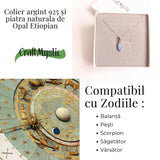 Colier argint 925 cu Opal Etiopian oval - Lumina care renaste din tine