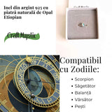 Inel argint 925 cu Opal Etiopian natural - bijuterie a luminii si inspiratiei