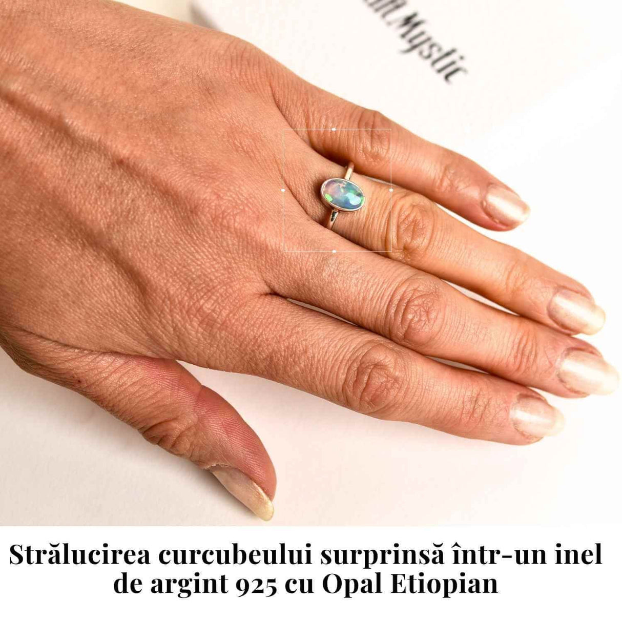 Inel argint 925 cu Opal Etiopian natural - bijuterie a luminii si inspiratiei