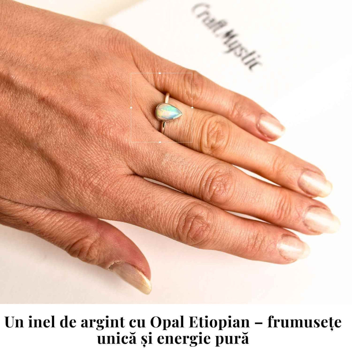 Inel argint 925 cu Opal Etiopian lacrima - Lumina interioara si claritate