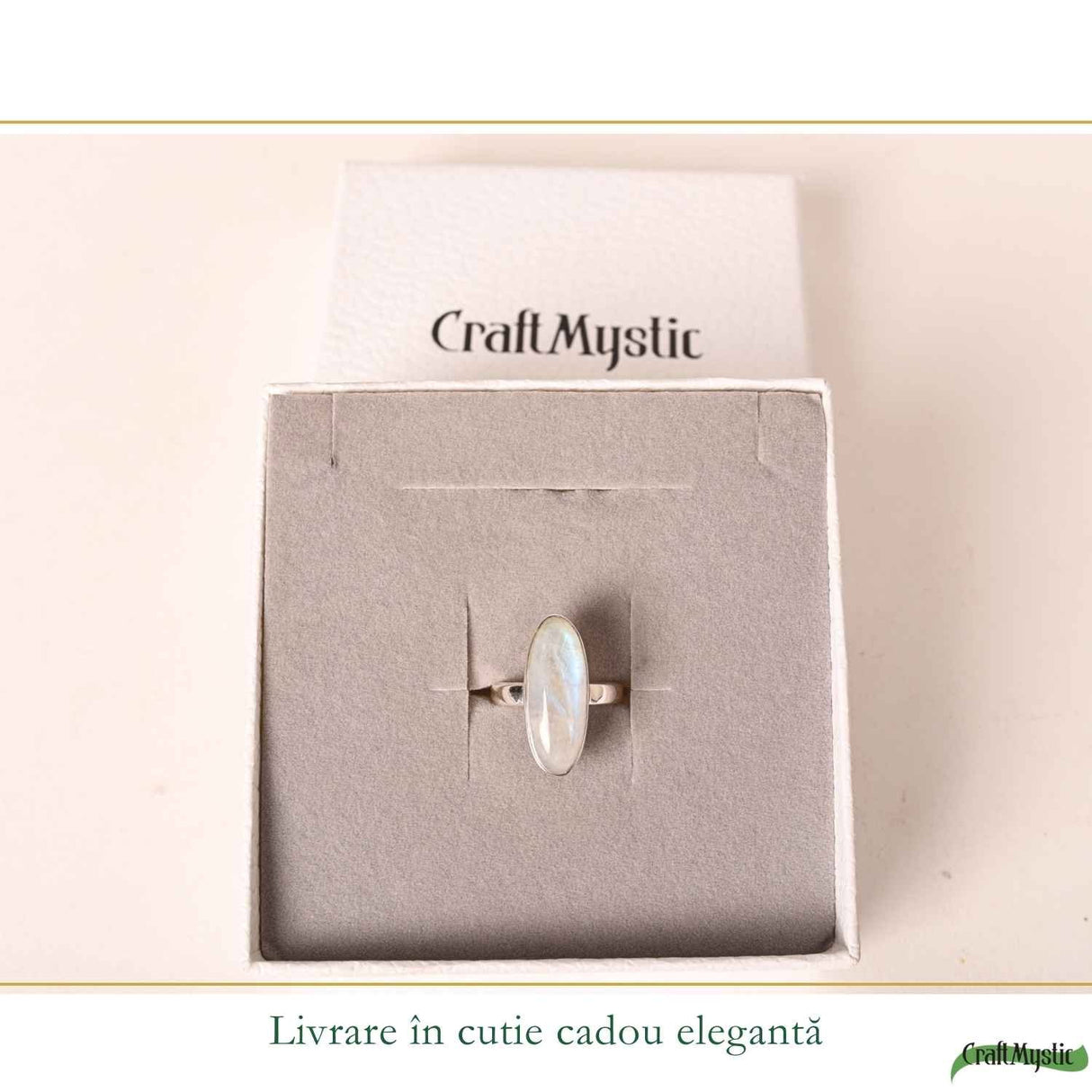 Inel Argint 925 cu Piatra Lunii Oval – Echilibru Emotional si Intuitie
