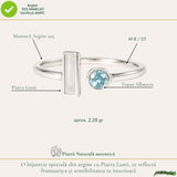 Inel Argint 925 cu Piatra Lunii si Topaz Alb – Echilibru si Claritate Interioara