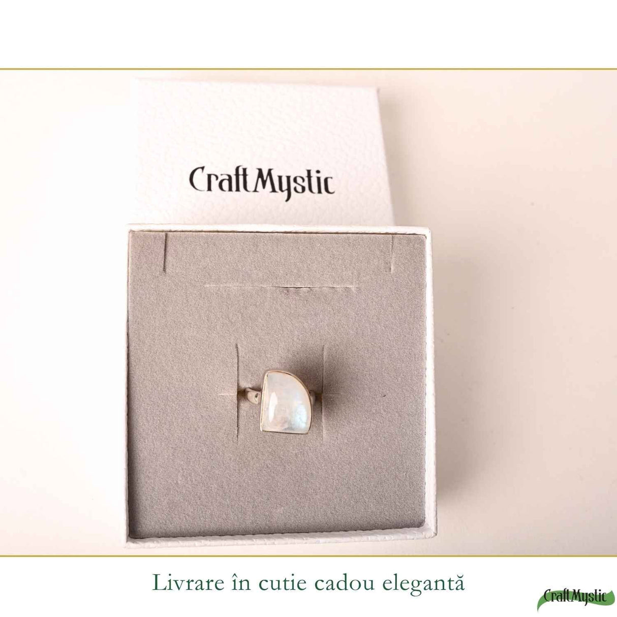 Inel Argint 925 cu Piatra Lunii Neuniforma – Intuitie si Eleganta Naturala