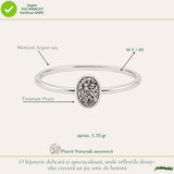 Inel argint 925 cu Titanium Druzy oval – stralucire si energie pozitiva