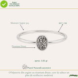 Inel argint 925 cu Titanium Druzy oval – stralucire si energie pozitiva
