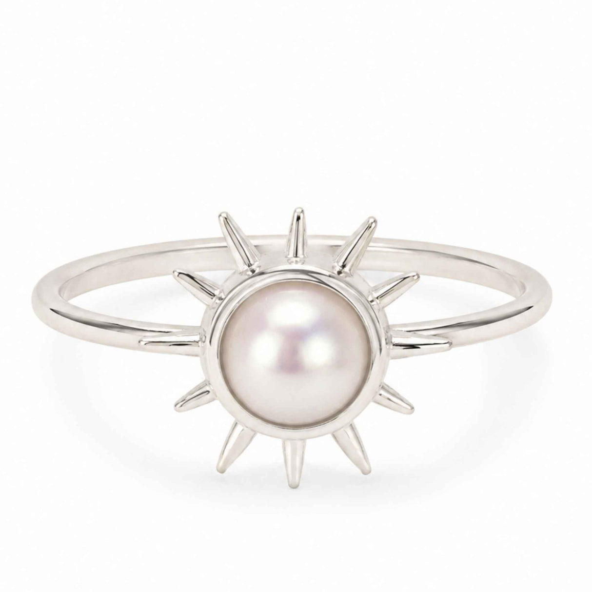 Inel Argint 925 cu Perla si Soare – Feminitate Luminoasa si Energie Pozitiva