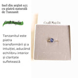 Inel Argint 925 cu Tanzanit Oval - Lumina Intuitiei si Echilibrului
