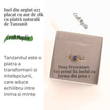 Inel Argint 925 cu Tanzanit Rotund - Armonie si Claritate Interioara