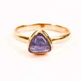 Inel Argint 925 cu Tanzanit Triunghiular Marime 62 (EU) / 10 (US) - Protectie si Evolutie Spirituala