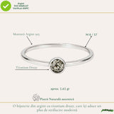 Inel argint 925 cu Titanium Druzy rotund – stralucire si energie pozitiva